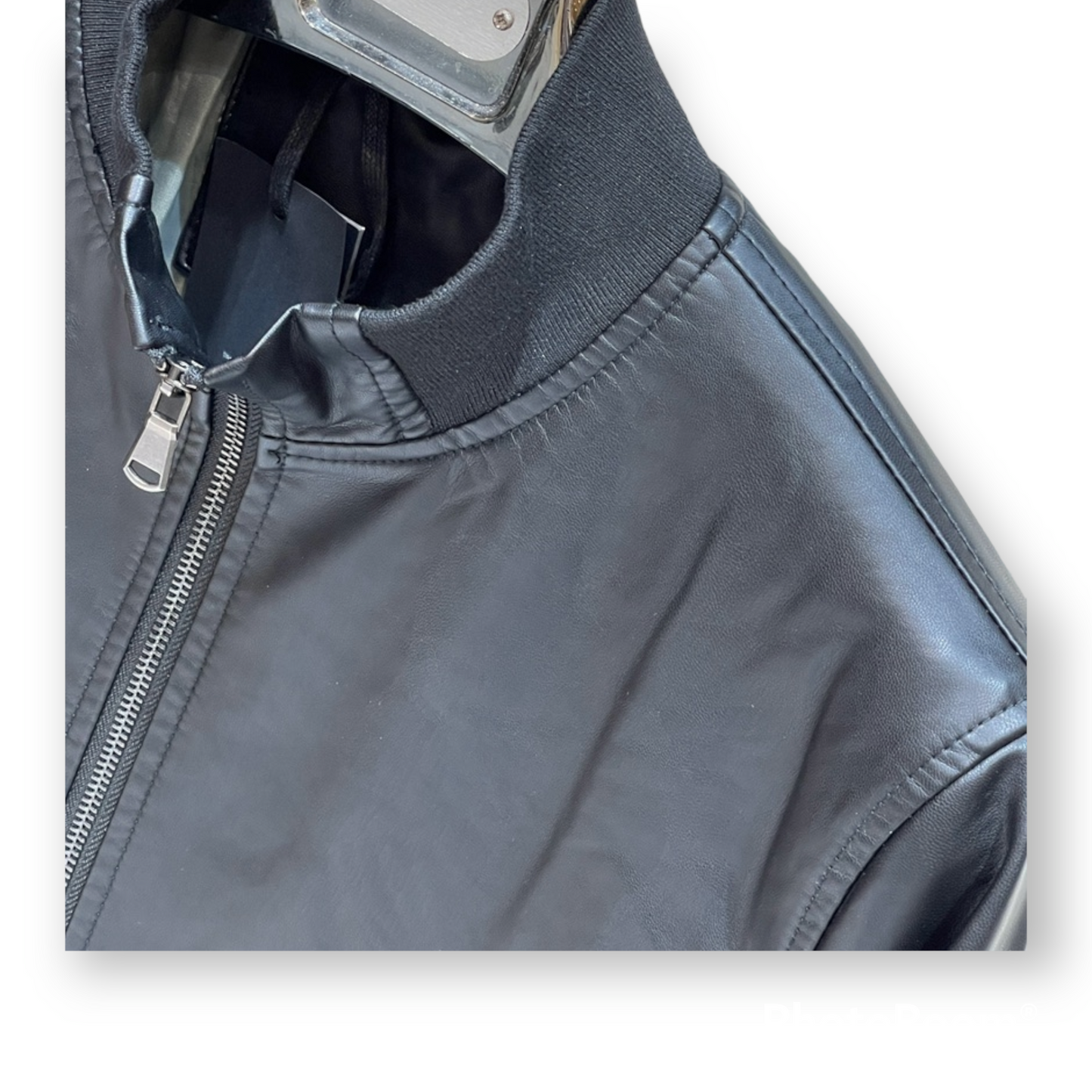 Bomber ecopelle nero