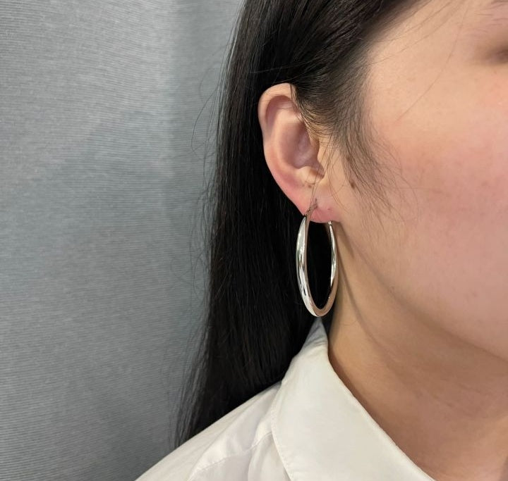 SODABIJOUX - Steel earrings - asymmetrical domed
