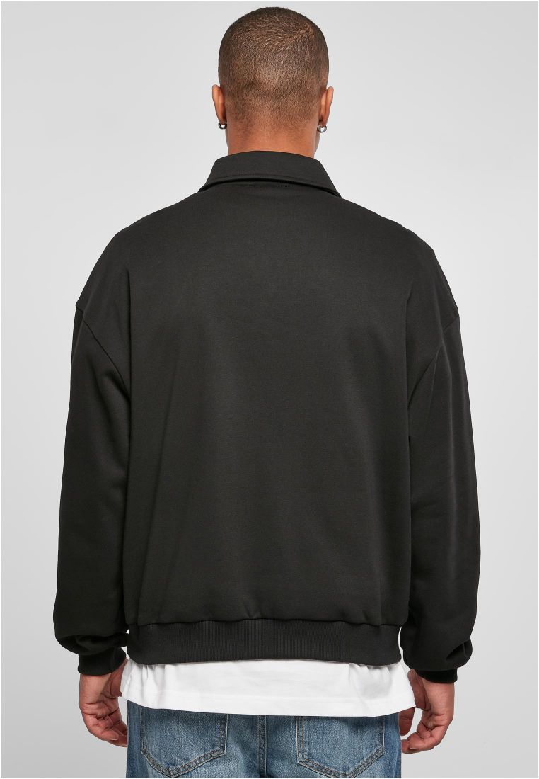 Urban Classic - Felpa 80's Shirt Collar Crew - black