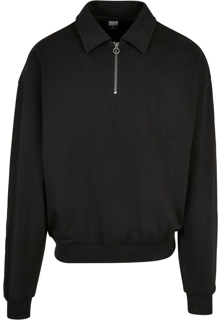 Urban Classic - Felpa 80's Shirt Collar Crew - black