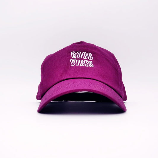 Soda Studio Good Vibes Baseball Cap - Wine/white