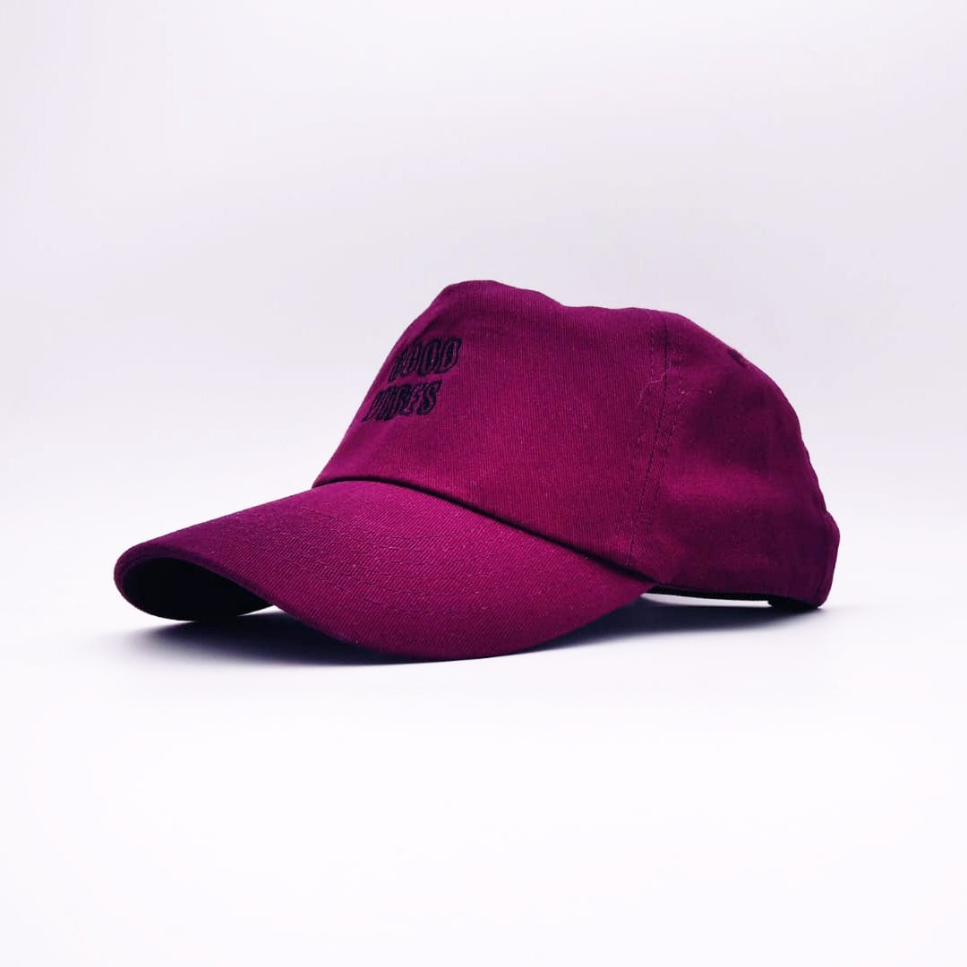 Soda Studio Good Vibes Baseball Cap - Wine/black