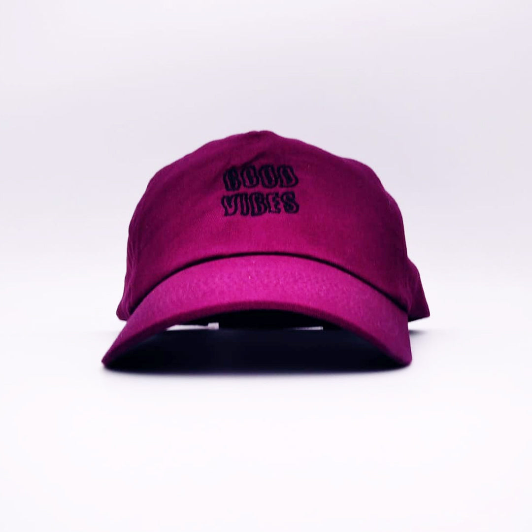 Soda Studio Good Vibes Baseball Cap - Wine/black