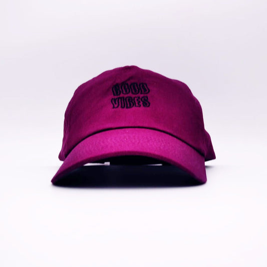 Soda Studio Good Vibes Baseball Cap - Wine/black