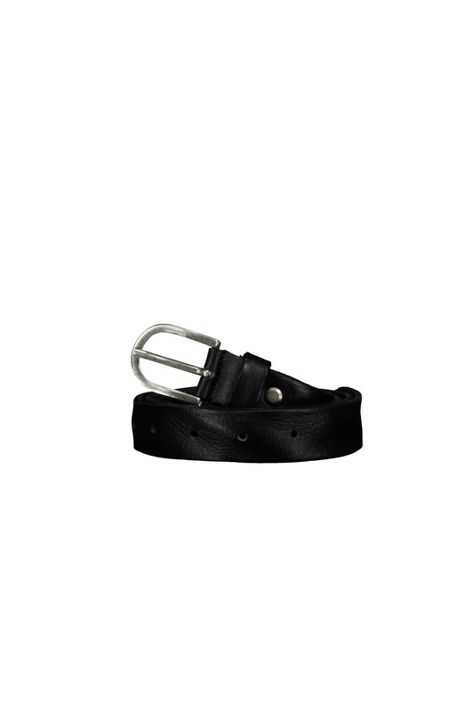 SODA - Genuine leather belt 25 mm - black