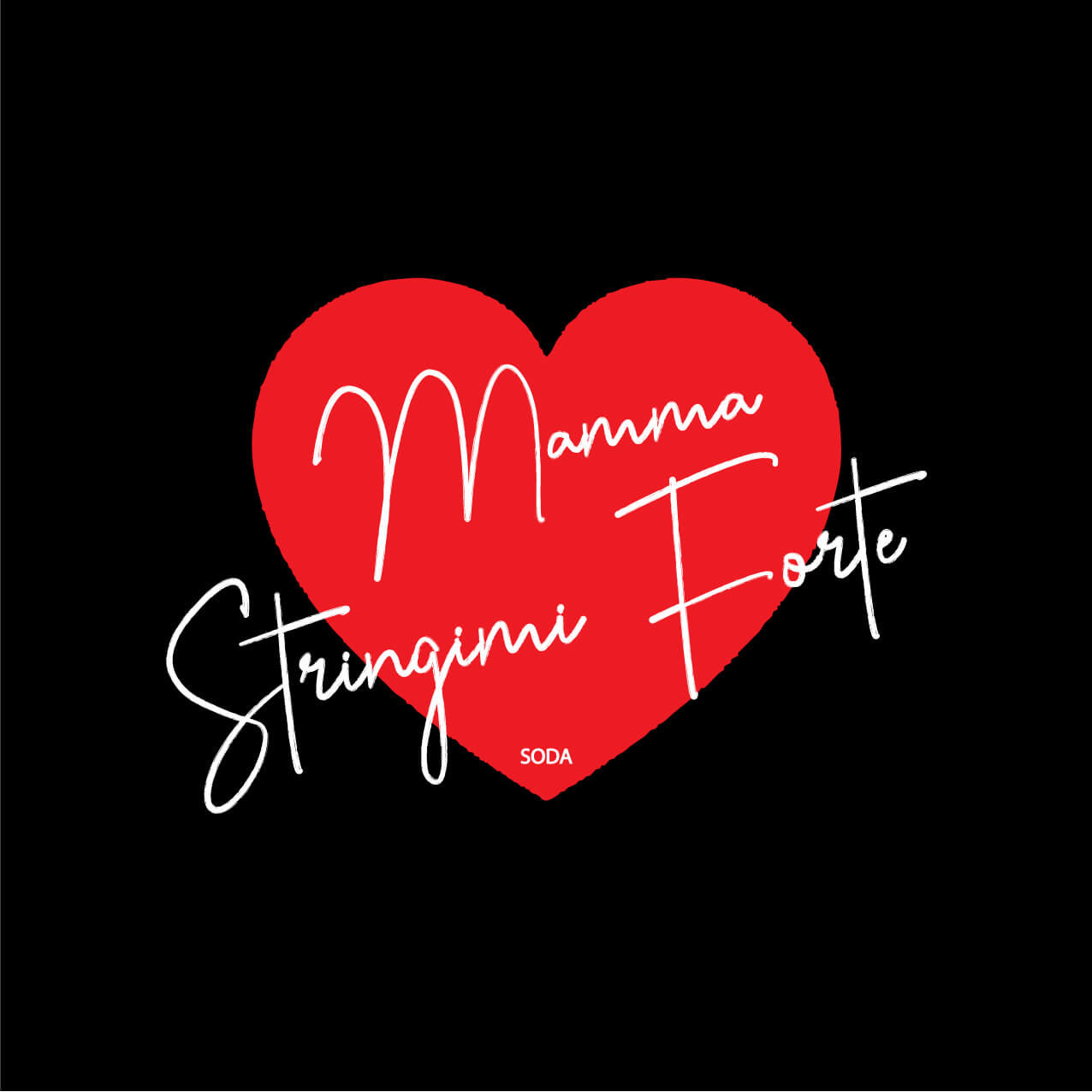 SODA - Cuscino Festa della MAMMA - cuore mamma black