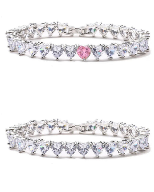 SODABIJOUX - zircon bracelets - Heart
