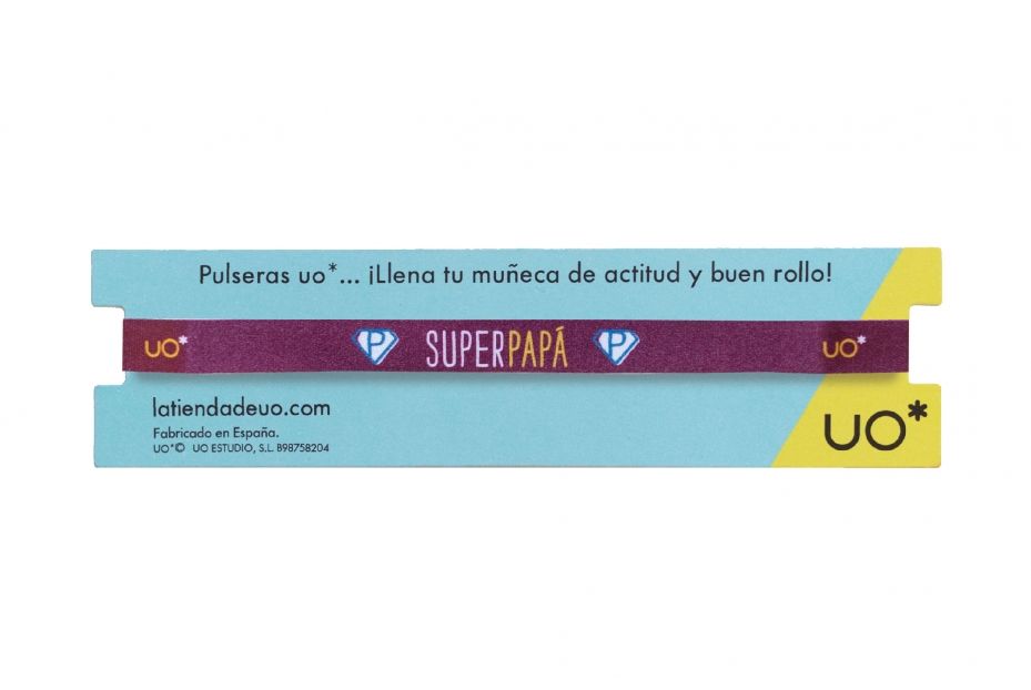 UO estudio Braccialetto "Superpapá" Burgundi