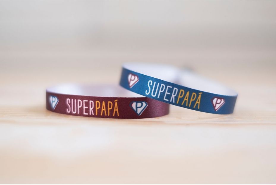 UO estudio Braccialetto "Superpapá" Burgundi