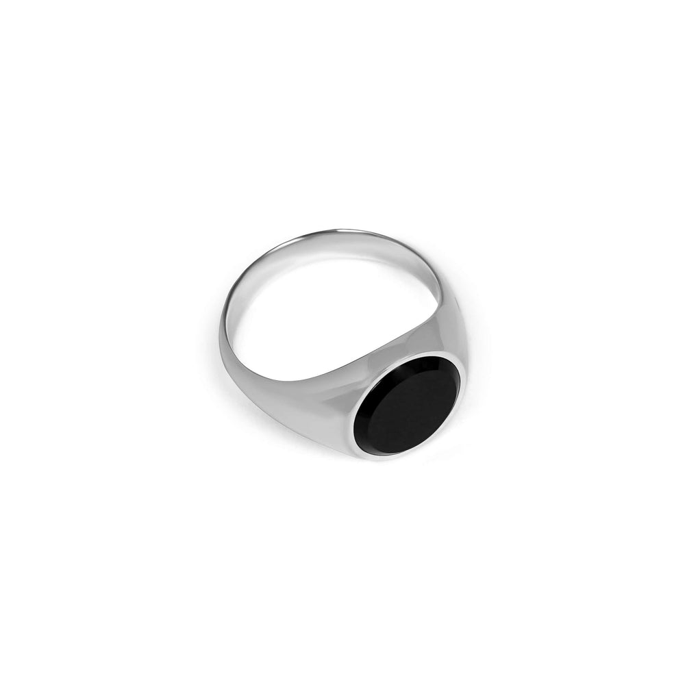 Soda - Anello Pietra tonda - nero