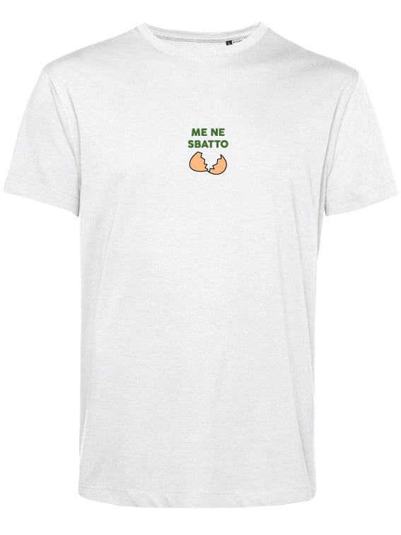 Soda Studio - T-Shirt bianca Me Ne Sbatto - Green