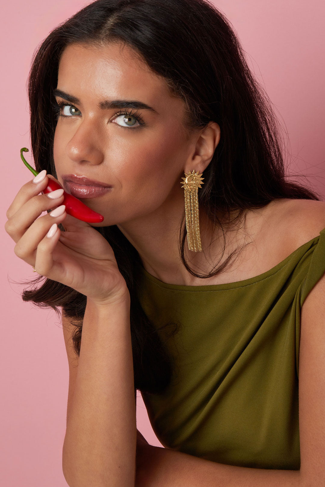 Stainless Steel Dangle Earrings sun Casual Daily Simple Series Women's jewelry