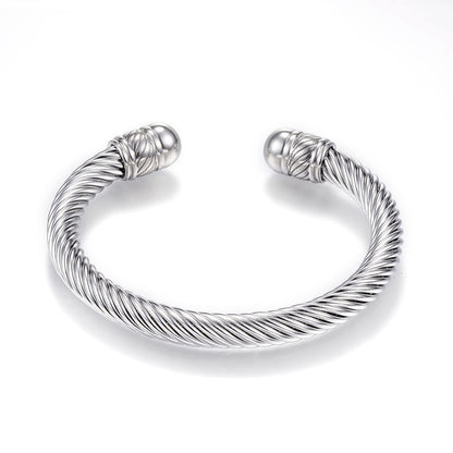 SODA - rigid twisted steel bracelet