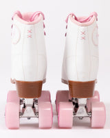 FLAMOGUEO - White 4-wheel skates with pink details - RODEO