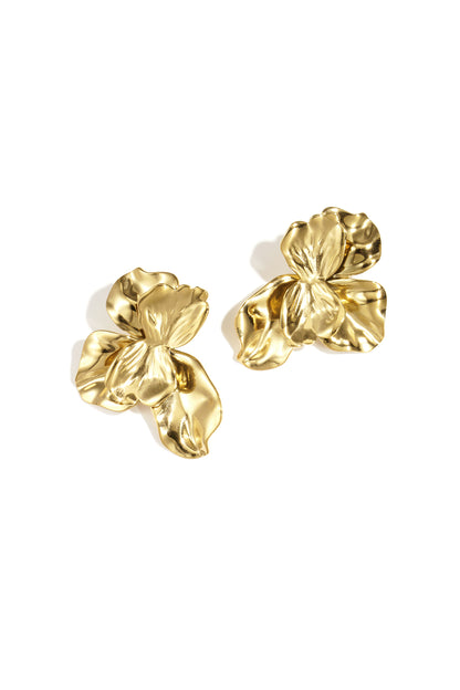 Stainless Steel Stud Earrings Flower Casual Daily Simple Series Women's jewelry