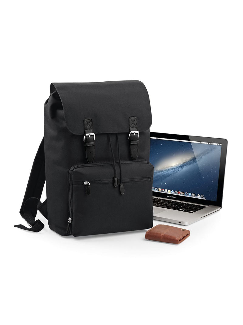 SODA - Zaino Vintage Laptop Backpack - Nero/Nero