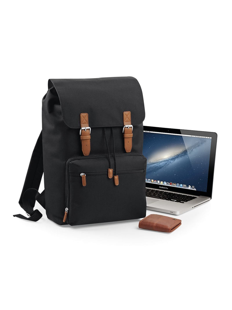 SODA - Zaino Vintage Laptop Backpack - Nero