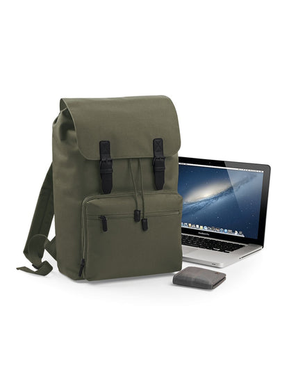 SODA - Zaino Vintage Laptop Backpack - olive green/black