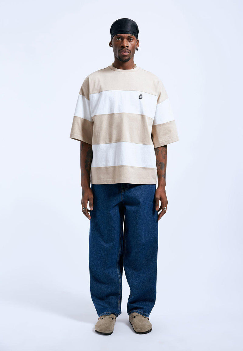 Dr Denim - Curtis tee - Pale Troupe Stripe