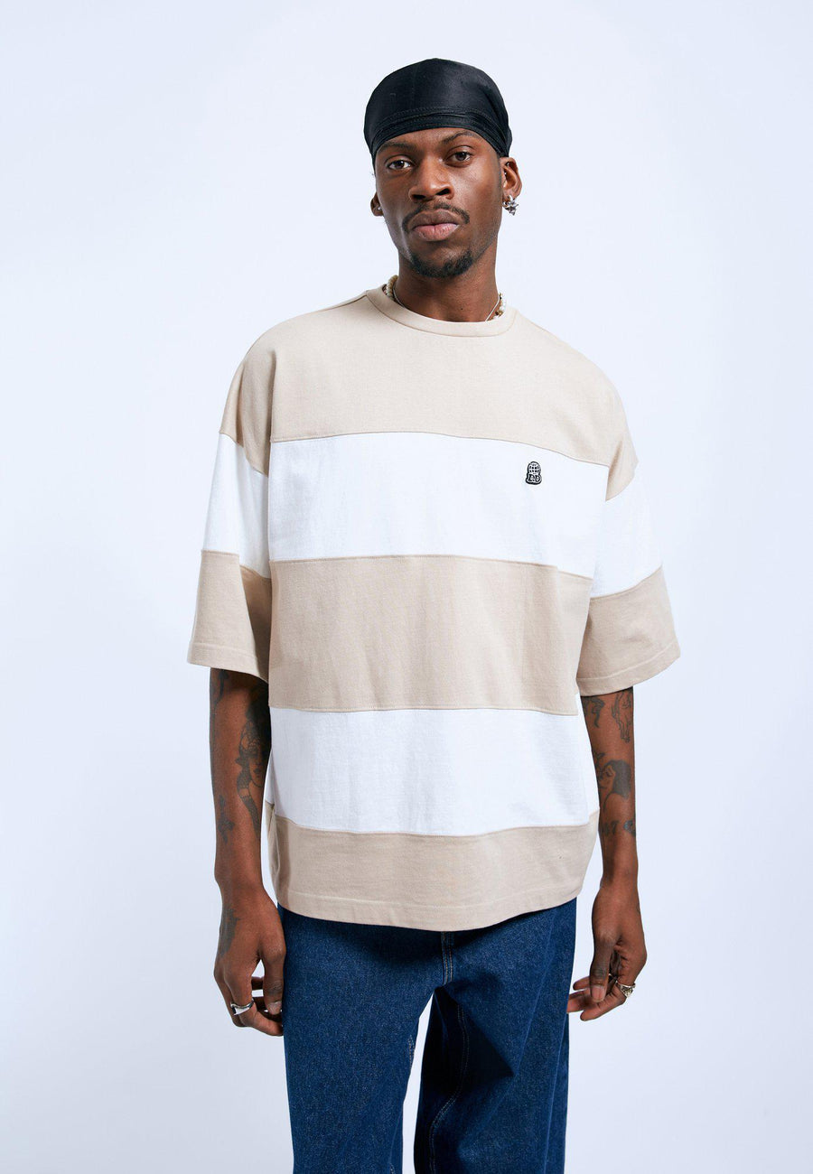 Dr Denim - Curtis tee - Pale Troupe Stripe