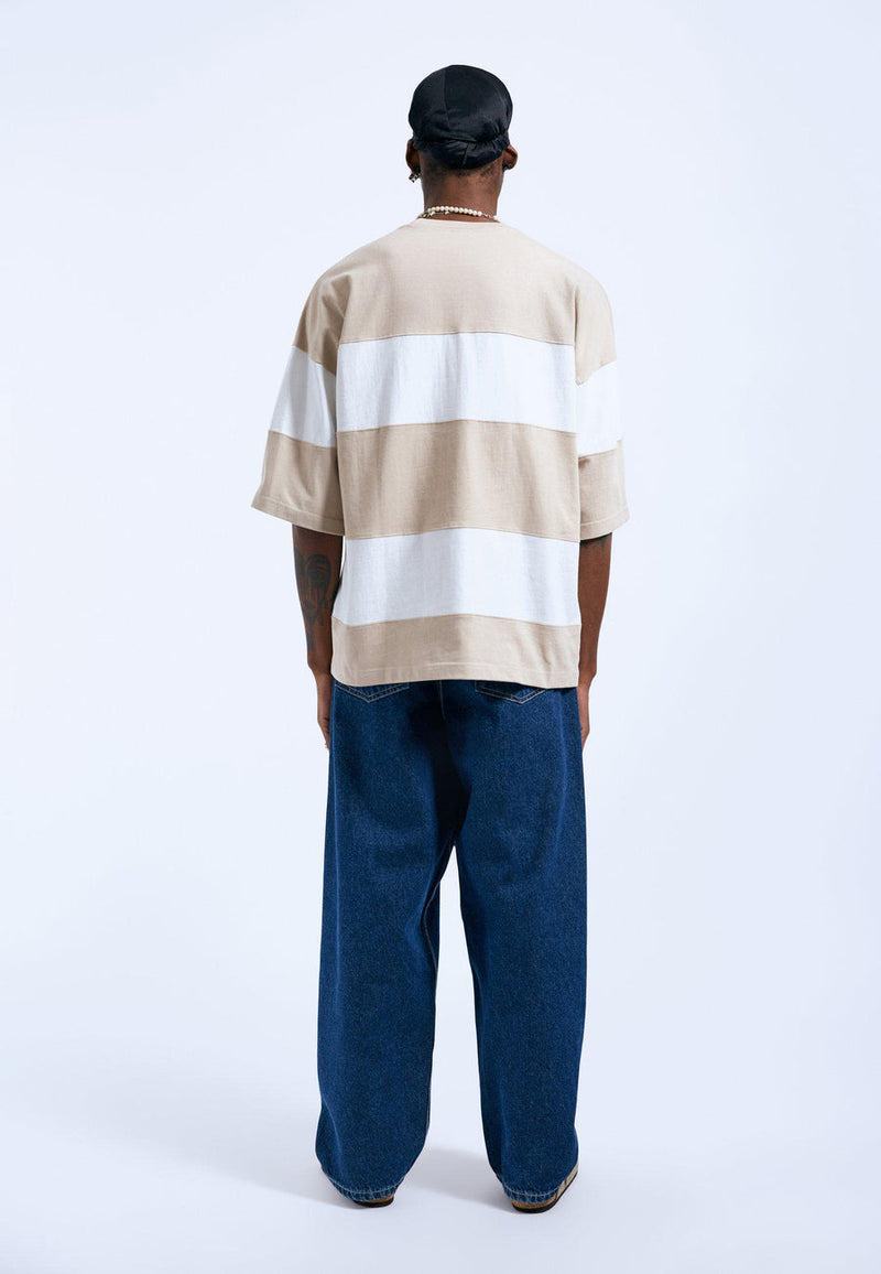 Dr Denim - Curtis tee - Pale Troupe Stripe