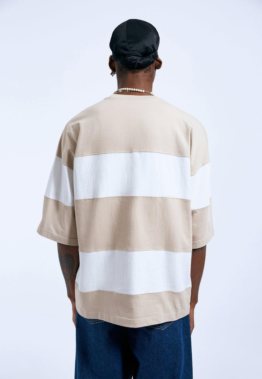 Dr Denim - Curtis tee - Pale Troupe Stripe