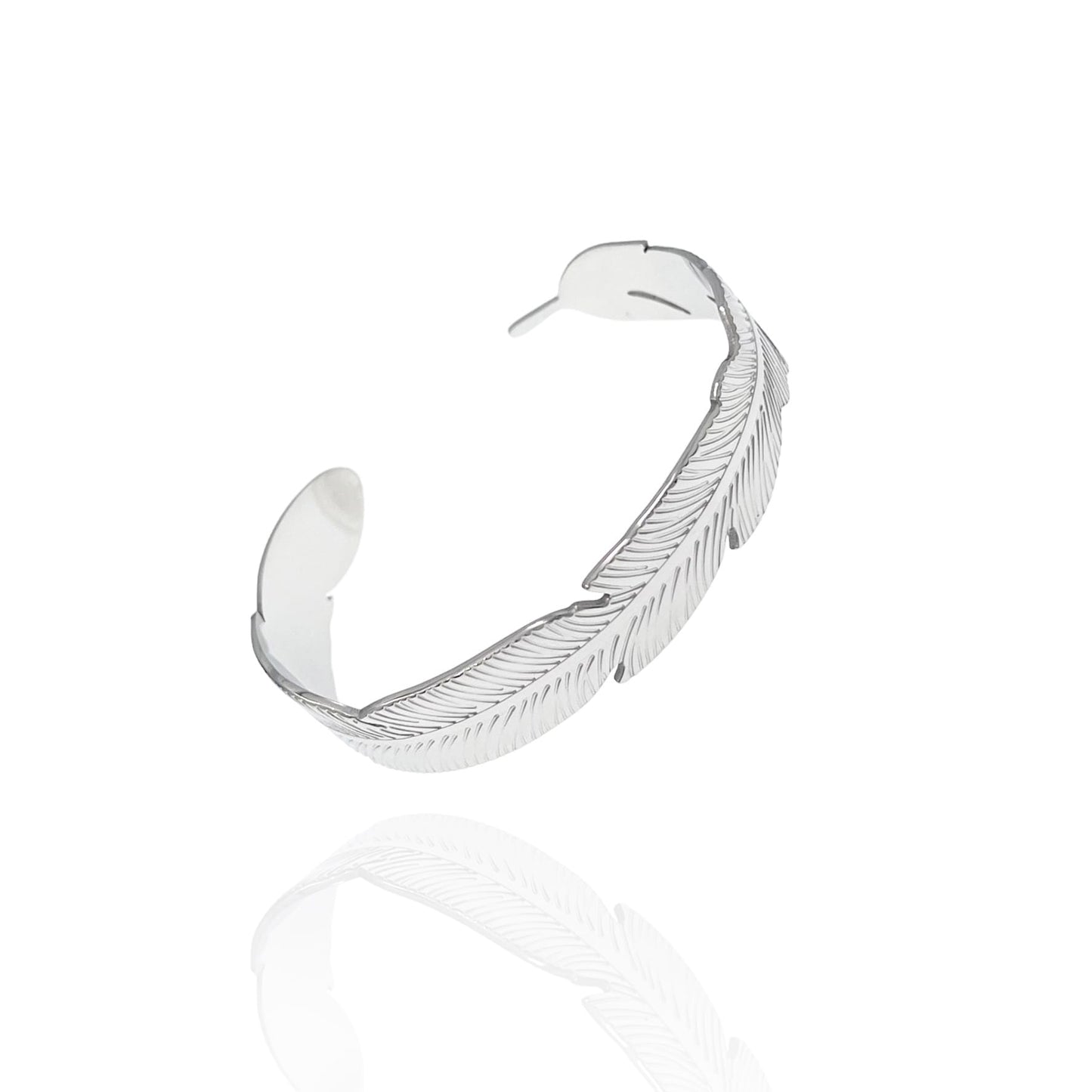 SODABIJOUX - Steel feather bracelet