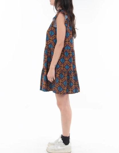 LIBERTY - one size geometric patterned dress