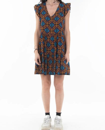 LIBERTY - one size geometric patterned dress