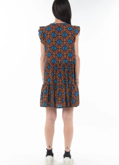 LIBERTY - one size geometric patterned dress