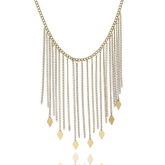 SODABIJOUX - multi-strand steel necklace - Gold