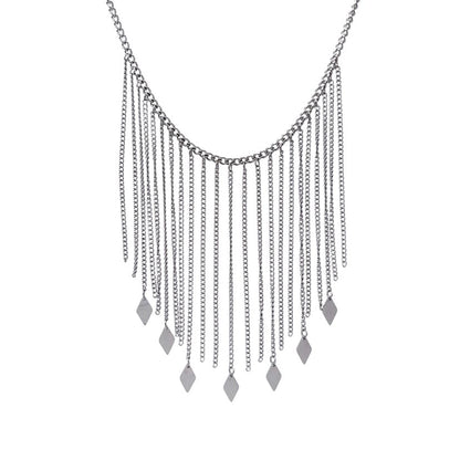 SODABIJOUX - multi-strand steel necklace - Silver