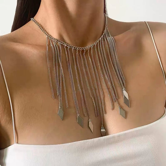 SODABIJOUX - multi-strand steel necklace - Silver