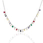 SODABIJOUX - steel necklace with colored pendants - Silver