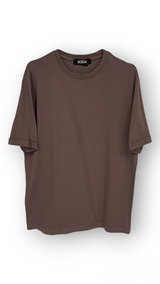 SODA - Made in Italy semi-over t-shirt - chocolate