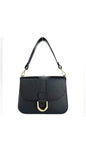 Soda - handbag with shoulder strap in genuine leather - black