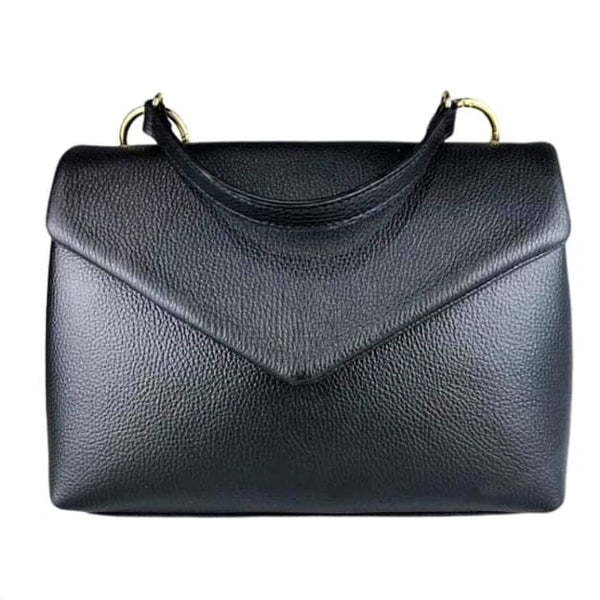 Soda - handbag with genuine leather shoulder strap - Black