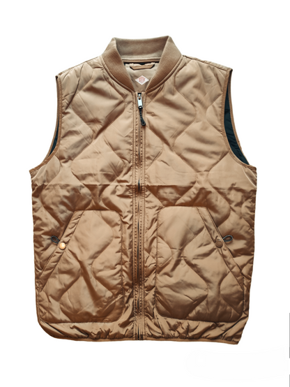 SODA - gilet trapuntato -  nocciola