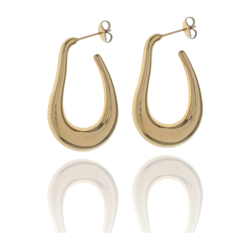 SODABIJOUX - Steel drop earrings - gold