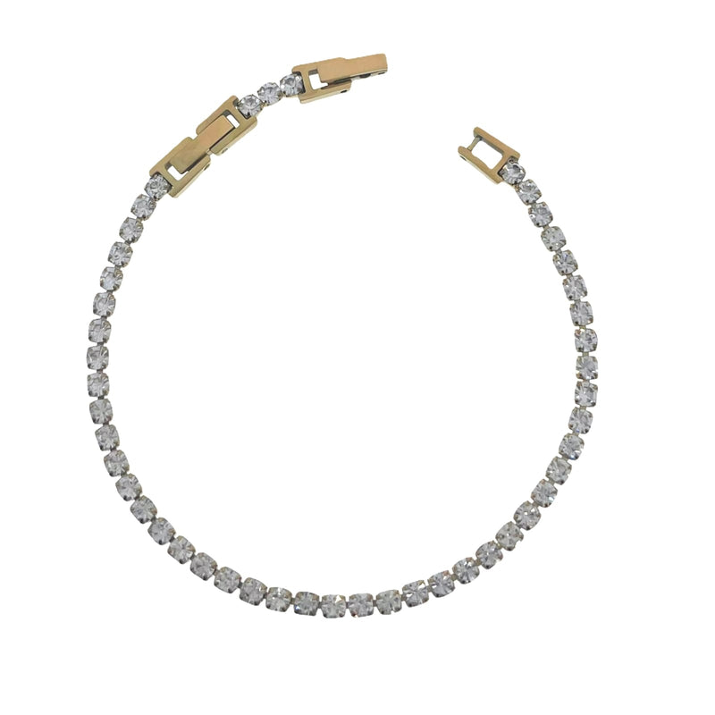SODABIJOUX - Tennis bracelet - Gold and Silver