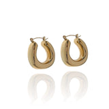 SODABIJOUX - U-shaped steel earrings - Gold