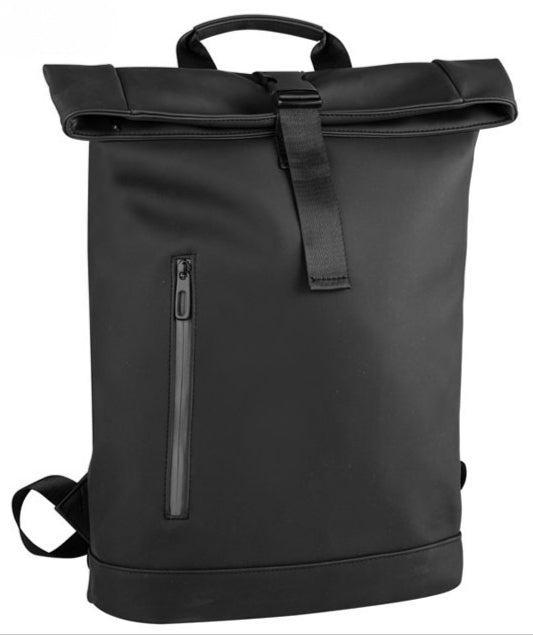 SODA - Waterproof backpack in matt PU - BLACK 