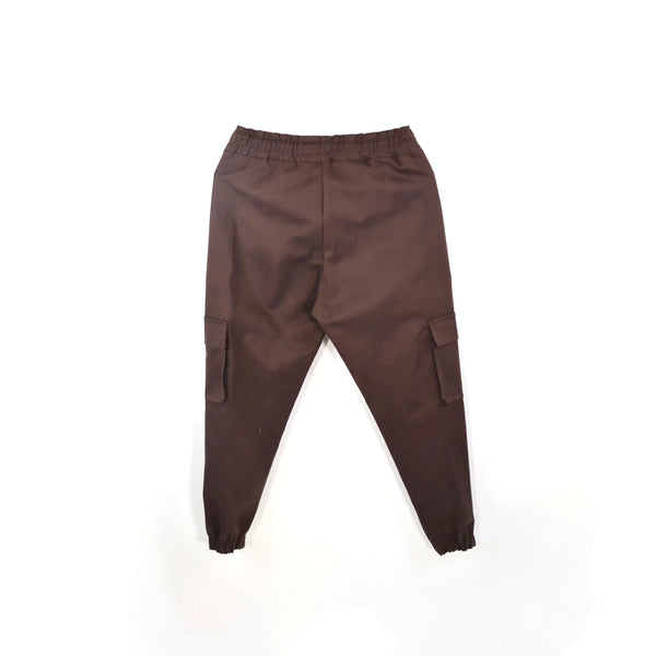 SODA - cargo trousers with pleats - coffee