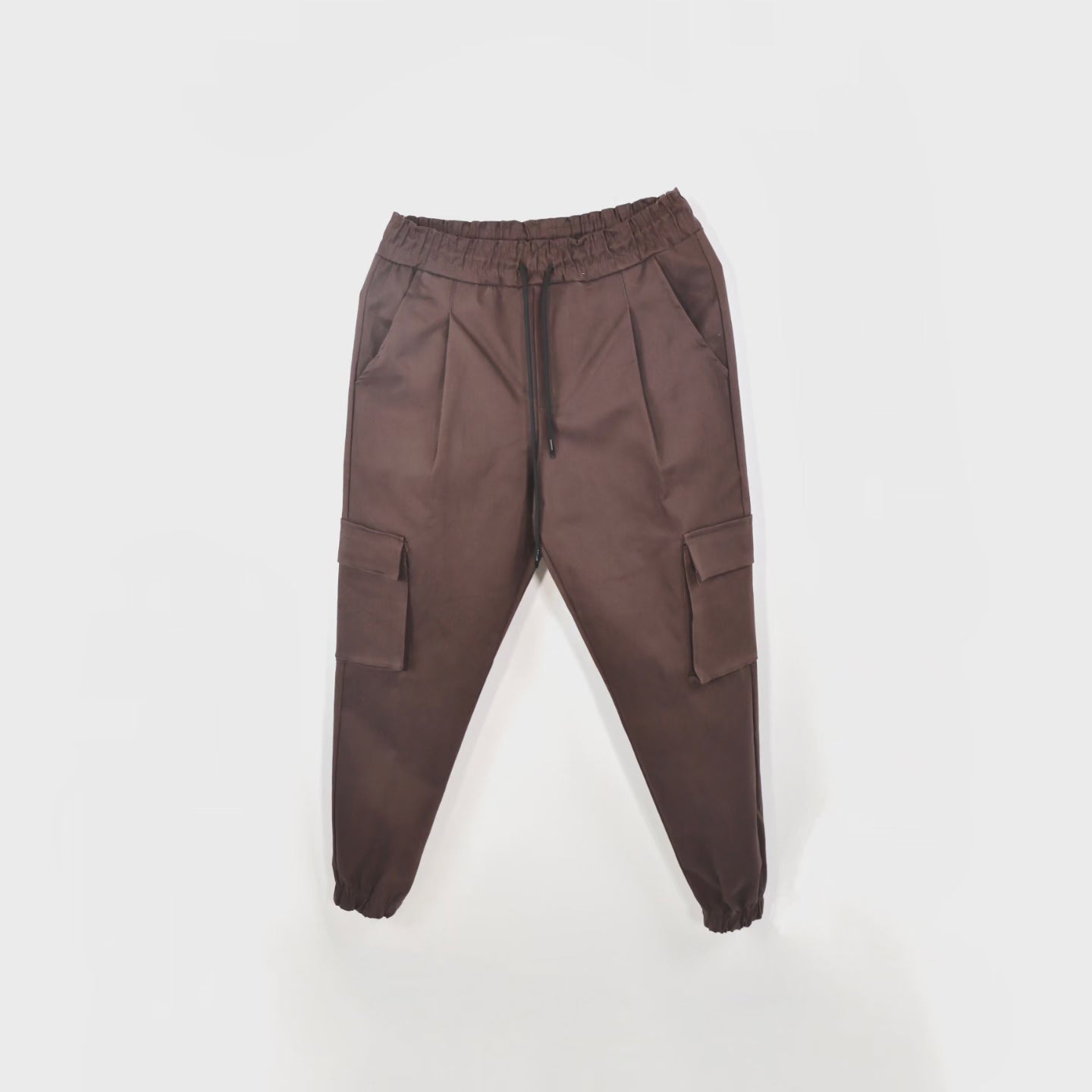 SODA - cargo trousers with pleats - coffee