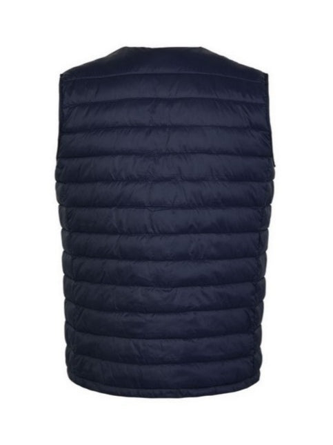 SODA STUDIO - gilet trapuntato con bottoni - blu notte