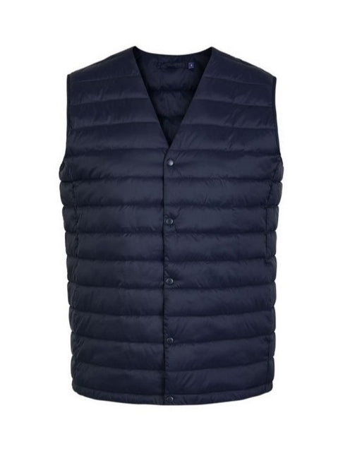 SODA STUDIO - gilet trapuntato con bottoni - blu notte