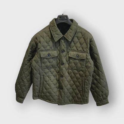 SODA - Overshirt trapuntato -  Verde Oliva