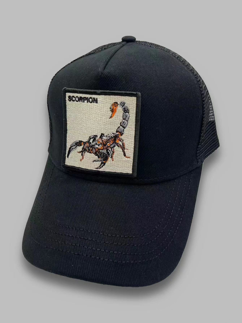 SODA - animal cap cappello trucker -   Scorpion Black