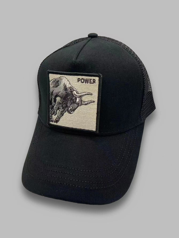 SODA - animal cap cappello trucker -   Power Black