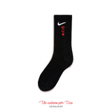 NIKE - Calzino costumizzati con ricamo Queen Nero + box regalo san valentino